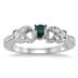 1/3 Carat T.W Blue and White Diamond Ring in 10K White Gold