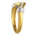 1/4 Carat T.W Two Tone Baguette Ring in 10K Gold