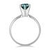 1 Carat Blue Diamond Solitaire Ring in 14K White Gold