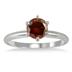 1 Carat Cognac Diamond Solitaire Ring in 14K White Gold