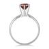 1 Carat Cognac Diamond Solitaire Ring in 14K White Gold