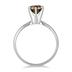 1 Carat Champagne Diamond Solitaire Ring in 14K White Gold