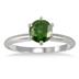 1 Carat Green Diamond Solitaire Ring in 14K White Gold