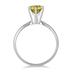 1 Carat Yellow Diamond Solitaire Ring in 14K White Gold
