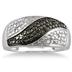1/10 Carat TW Black and White Diamond Ring in .925 Sterling Silver
