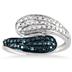1/10 Carat TW Blue and White Diamond Ring in .925 Sterling Silver