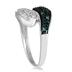 1/10 Carat TW Blue and White Diamond Ring in .925 Sterling Silver