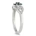 1/4 Carat TW Blue and White Diamond Ring in 10K White Gold
