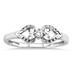 Dual Heart Diamond Ring in 14K White Gold 