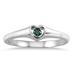 Blue Diamond Heart Ring in 14K White Gold