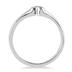 Blue Diamond Heart Ring in 14K White Gold