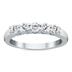 Certified 1/2 Carat TW Five Stone Diamond Wedding Band in 10K White Gold