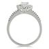 1/2 Carat Diamond Halo Engagement Ring in 14K White Gold