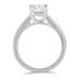 1 Carat Princess Cut Diamond Solitaire Ring in 14K White Gold 