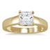1 Carat Princess Cut Diamond Solitaire Ring in 14K Yellow Gold 