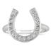 1/4 Carat Diamond Horseshoe Ring in .925 Sterling Silver