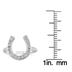 1/4 Carat Diamond Horseshoe Ring in .925 Sterling Silver