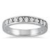 9 Stone Diamond Band in .925 Sterling Silver 