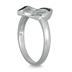 1/10 Carat Black and White Diamond Ring in .925 Sterling Silver 