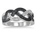 1/6 Carat Black and White Diamond Ring in .925 Sterling Silver