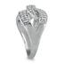 1/3 Carat White Diamond Twist Ring in .925 Sterling Silver