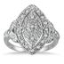 1/4 Carat Genuine Diamond Antique Ring in .925 Sterling Silver