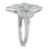 1/4 Carat Genuine Diamond Antique Ring in .925 Sterling Silver