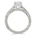 Certified 1 Carat Diamond Engraved Ring in 14K White Gold (J-K Color, I2-I3 Clarity)
