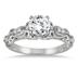 1 Carat TW Antique Engraved Diamond Ring in 14K White Gold