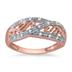 Rose Gold Plated Diamond Antique Ring in .925 Sterling Silver
