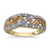 Yellow Gold Plated Diamond Antique Ring in .925 Sterling Silver