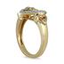Mother and Baby Diamond Heart Ring in Gold Plated Sterling Silver 