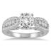 For Her - Certified 1 1/2 Carat TW Diamond Engagement Ring in 14K White Gold (J-K Color, I2-I3 Clarity)