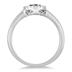 White and Black Diamond Ring in .925 Sterling Silver