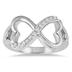 1/6 Carat TW Diamond Infinity Heart Ring in 10K White Gold