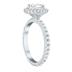 Certified 1 1/2 Carat TW Eternity Halo Diamond Engagement Ring in 14K White Gold (J-K Color, I2-I3 Clarity)