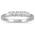 1/4 Carat TW Five Stone Diamond Wedding Band in 14K White Gold 