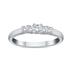 1/4 Carat TW Five Stone Diamond Wedding Band in 10K White Gold