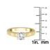 AGS Certified 3/4 Carat Engraved Diamond Solitaire Ring in 14K Yellow Gold (I-J Color, I2-I3 Clarity)