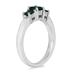 Three Stone Blue Diamond Ring in 14K White Gold