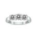 AGS Certified 2 Carat TW Three Stone Diamond Ring in 14K White Gold 