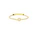 14K Solid Yellow Gold Bezel Set Natural Diamond Chain Ring