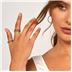 14K Solid White Gold Bead Ring