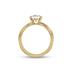 Agatha Twisted Pave Ring with Certified 2 Carat Lab-Grown Oval Shape Diamond in 14K Yellow Gold