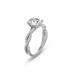 Agatha Twisted Pave Ring with Certified 2.50 Carat Lab-Grown Oval Shape Diamond in 14K White Gold