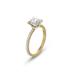 14K Yellow Gold Hidden Halo Cleo Ring with Certified  2 Carat Center Round Lab-Grown Diamond