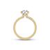 14K Yellow Gold Hidden Halo Cleo Ring with Certified  2 Carat Center Round Lab-Grown Diamond