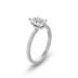 14K White Gold Hidden Halo Cleo Ring with Certified 2 Carat Center Pear Shape Lab-Grown Diamond