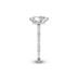 14K White Gold Hidden Halo Cleo Ring with Certified 2 Carat Center Pear Shape Lab-Grown Diamond
