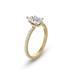 14K Yellow Gold Hidden Halo Cleo Ring with Certified 2 Carat Center Pear Shape Lab-Grown Diamond